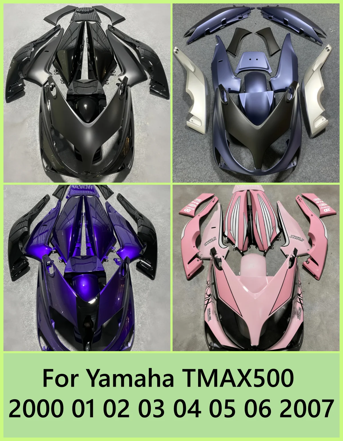 Suitable for Yamaha TMAX500 2000 01 02 03 04 05 06 2007 motorcycle cowling shell accessories, multi-color optional, customizable