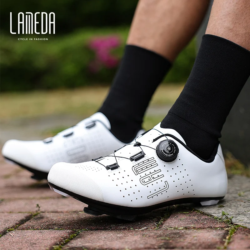 

LAMEAD MTB Cycling Shoes Lockless Male Sneakers Road Cycling Shoes Men Rubber Sole Bicycle Non-Lock Shose Mountain Bike Shoes