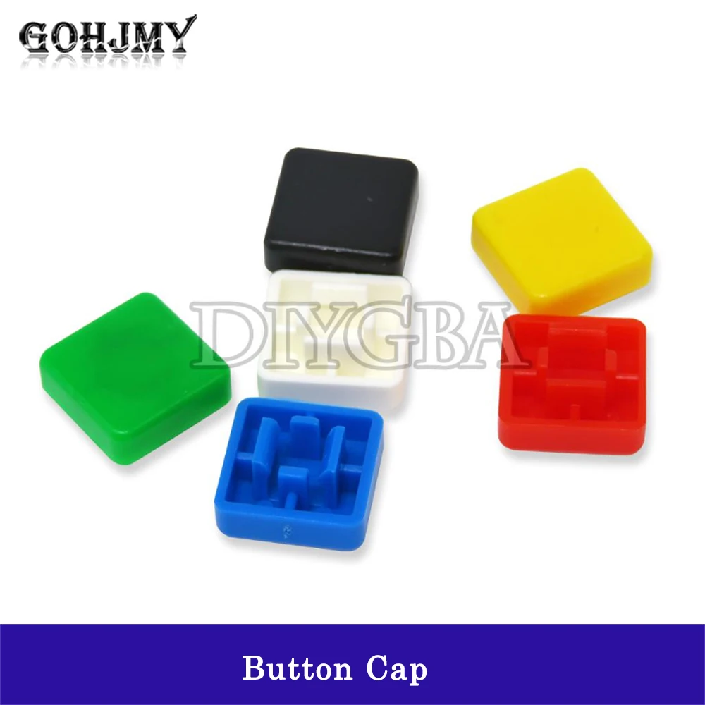 20PCS For PCB Momentary Tactile Tact Mini Push Button Switch Module DIP 4PIN Round Cap diygba A14 Red black white green yellow