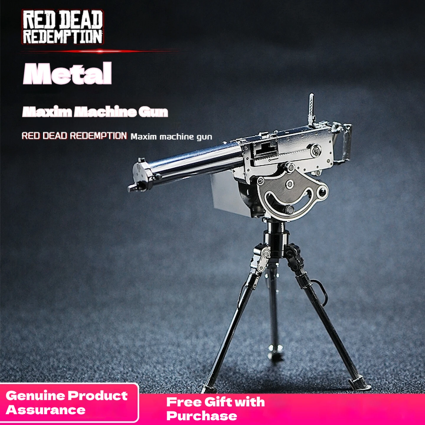 

Военные собранные украшения, металлическая модель Maxim, пулемет, строительные блоки из сплава, 3D трехмерные украшения ручной работы «сделай сам»