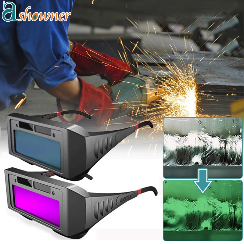 Automatic Dimming Welding Glasses Solar Goggles Welding Special Anti-glare Glasses Welding Anti- Eyes Shied Tools Accessories