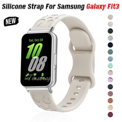 Strap For Samsung Galaxy Fit3 Silicone Bracelet Wristband For Samsung Galaxy Fit 3 Sports Watch Replacement Strap Accessories