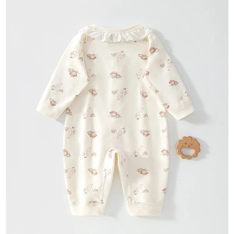 Spring Autumn Cotton Baby Romper Seamless Bone Free Toddler Jumpsuit Cute Print Infant Long Sleeve Onesie for Boys & Girls