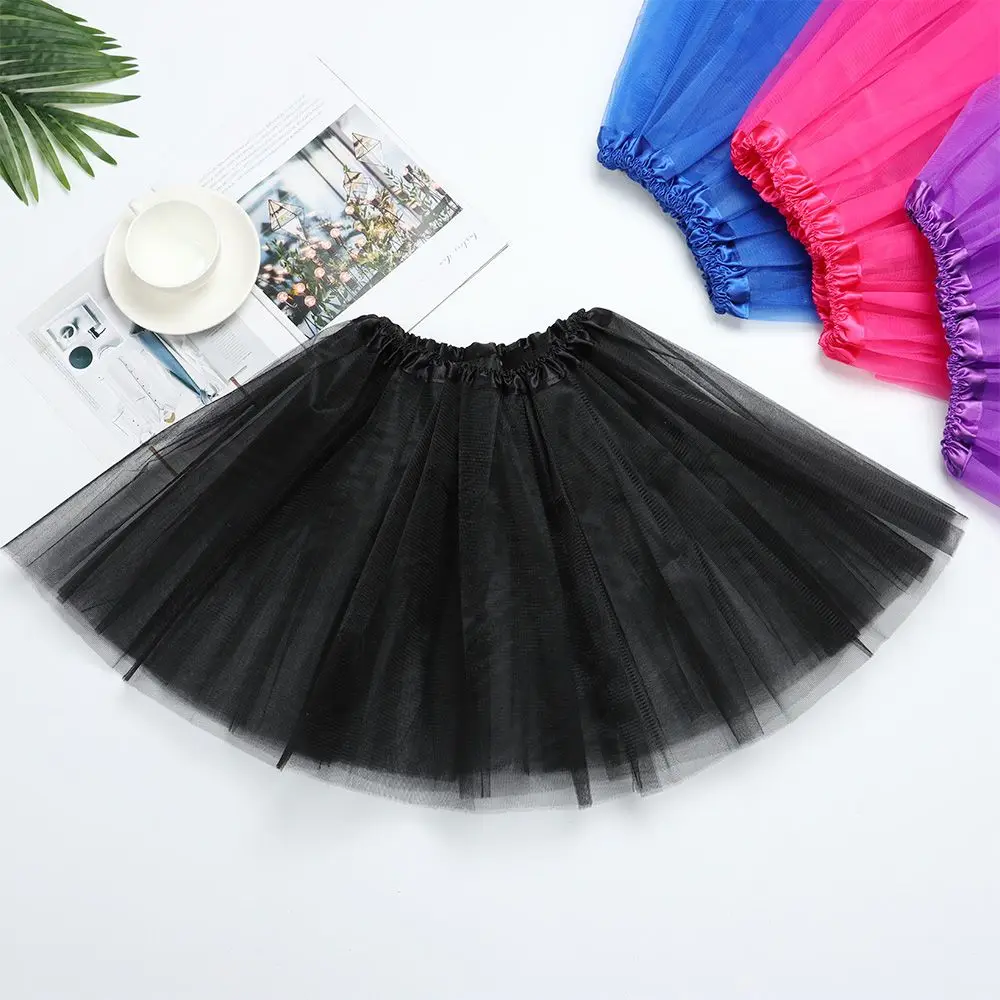 Fashion Elastic Classic Lolita Petticoat Adult Party Puffy Skirts Colorful Tutus Skirt Simple Ballet Skirts for Women