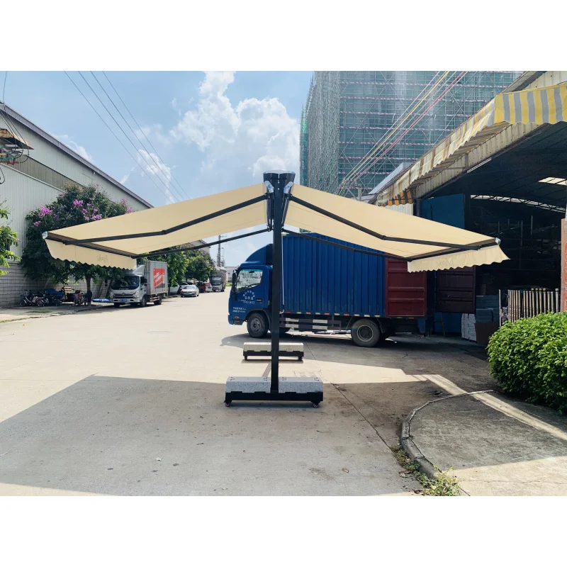 Custom. التلقائي الفاخرة قافلة نفخ مقاوم للماء في الهواء الطلق شاشة الظل فناء المظلة مزدوجة Retra أفضل مظلة قابلة للسحب #4