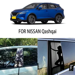 Door Window Decoration Trims Pillar Posts Stickers Auto Styling For NISSAN Qashqai Car accessories