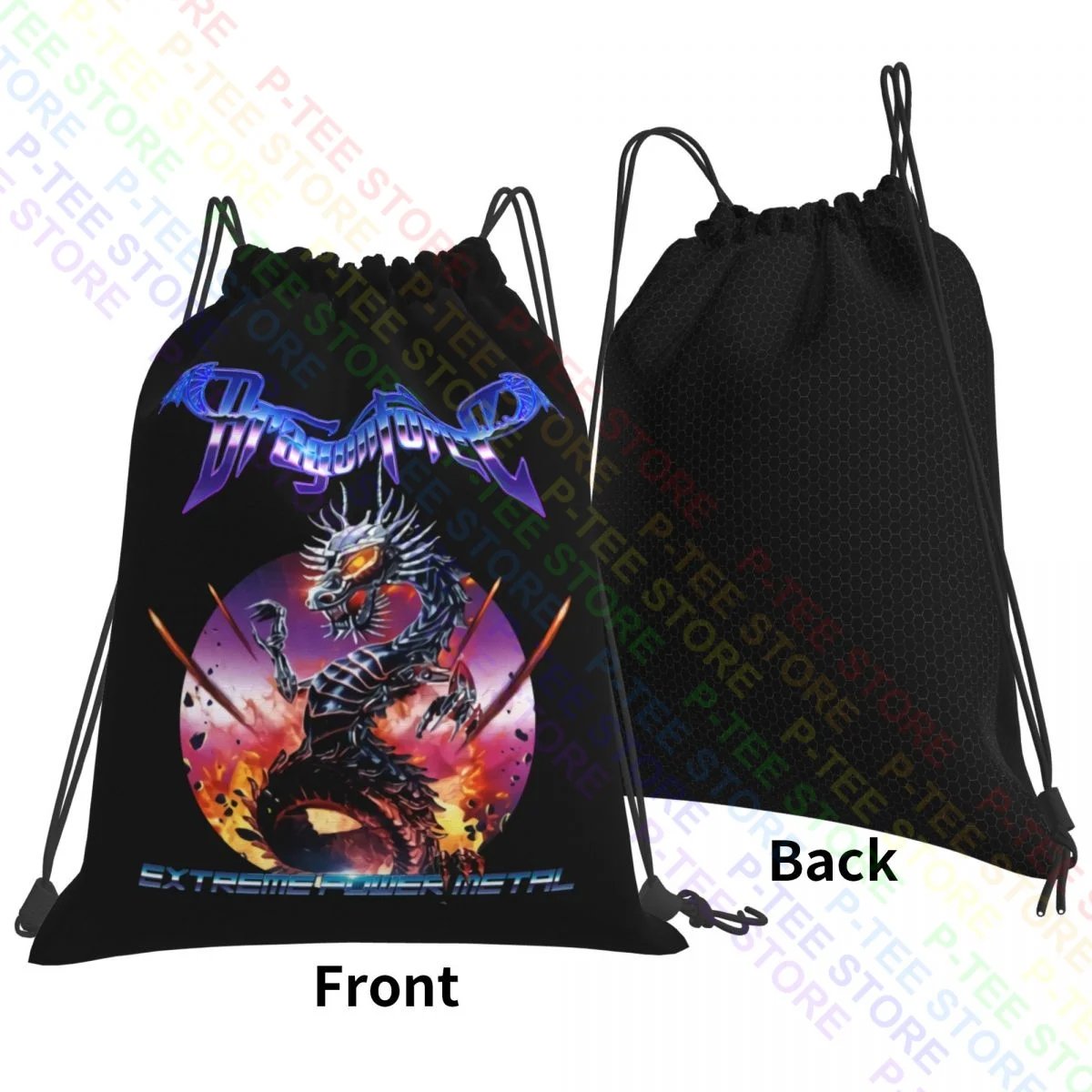 Dragonforce Extreme Power โลหะมังกรกระเป๋าสตางค์ Tas Gym น่ารักพับได้ Eco Friendly เสื้อผ้ากระเป๋าเป้สะพายหลัง