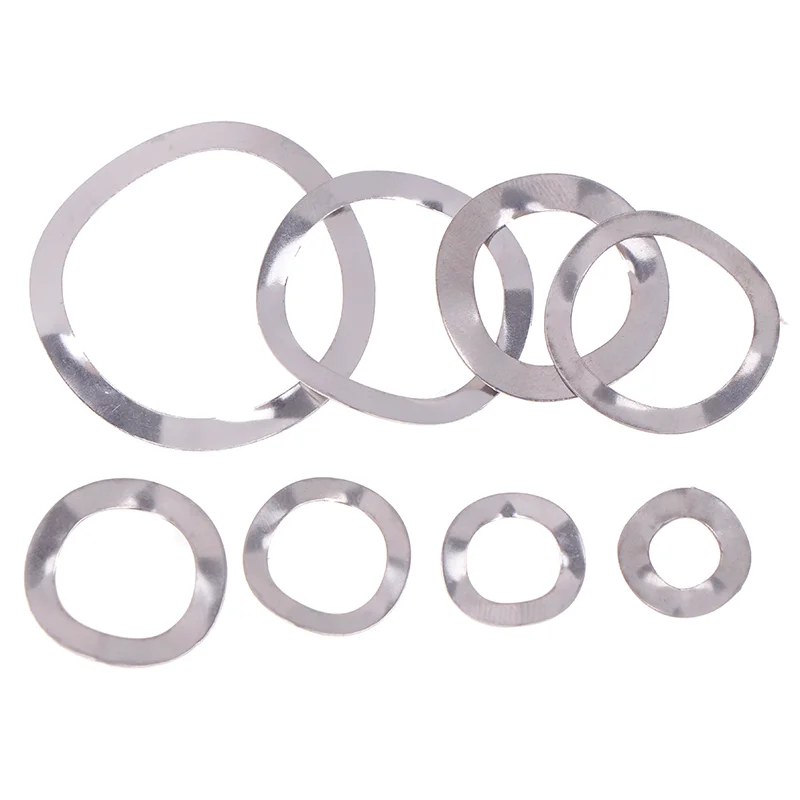 Ассортимент 100/50/20 шт. M6-M25 из нержавеющей стали 304, трехволновая пружинная шайба с гербом, прокладка для подшипниковых валов