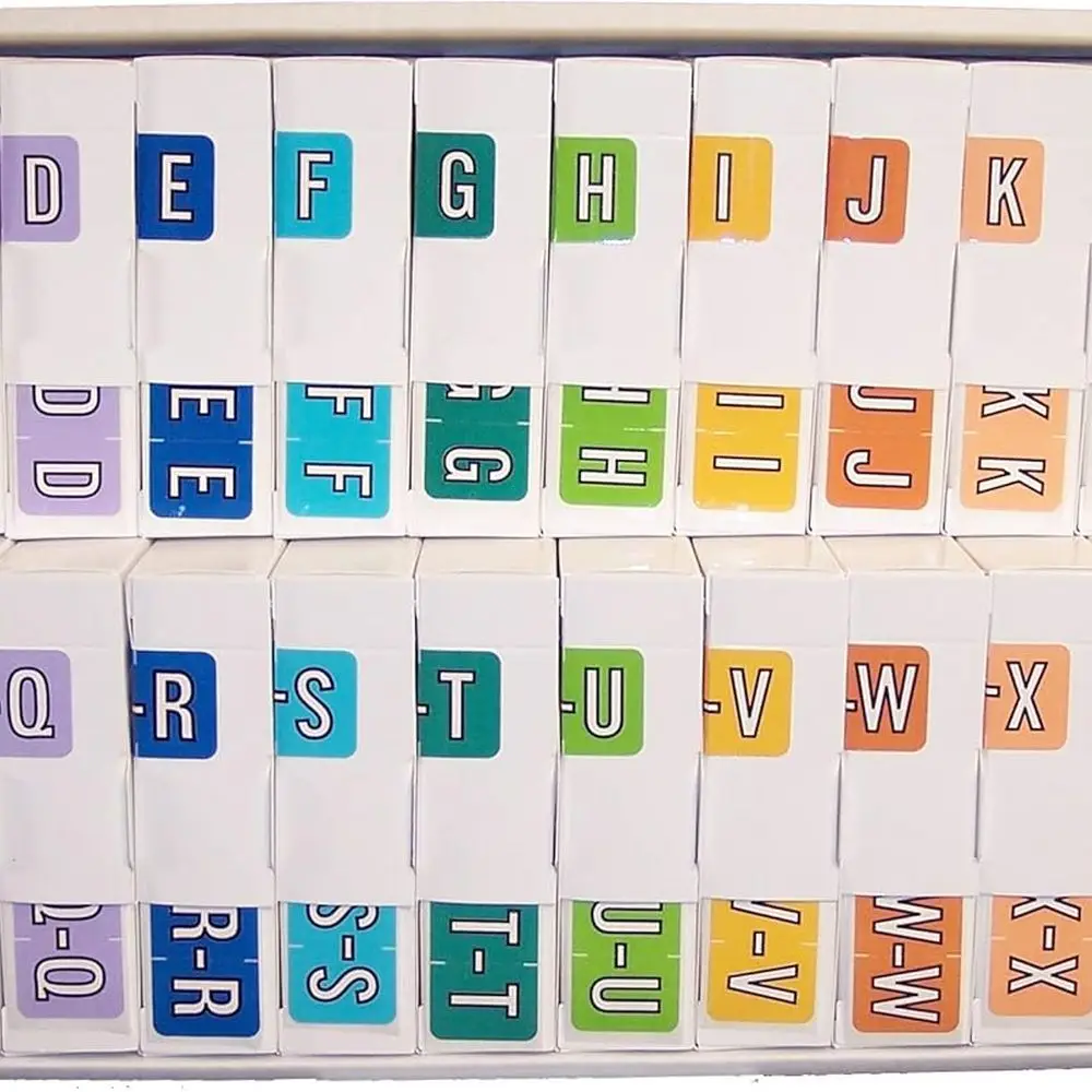 

Полный алфавитный набор наклеек A-Z Alpha, 1 x 1,5, 26 рулонов, 500 в рулоне, лоток в комплекте, совместим с Barkley FACPM Seri