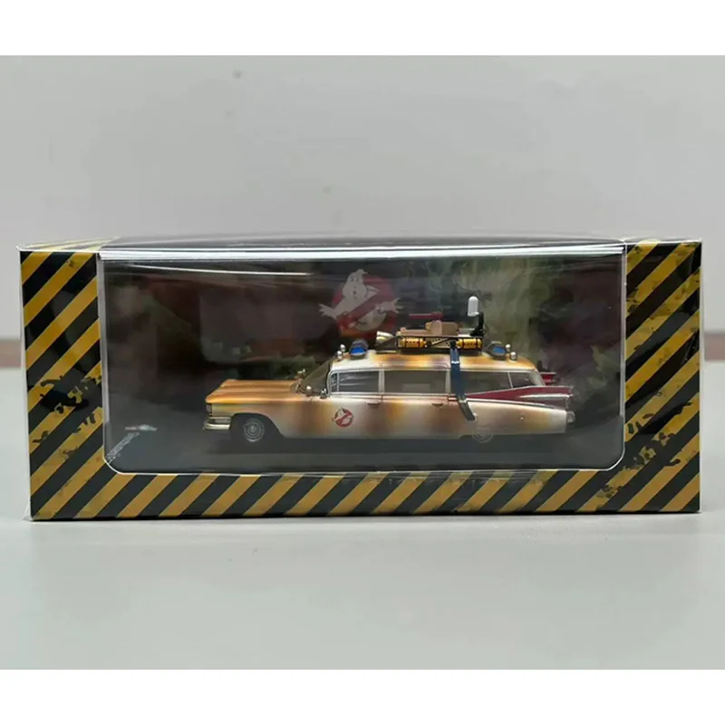 YS Diecast Alloy 1/64 Cadi ECTO-1 Car Model Ornament Souvenir Display Collection Hobby Gift