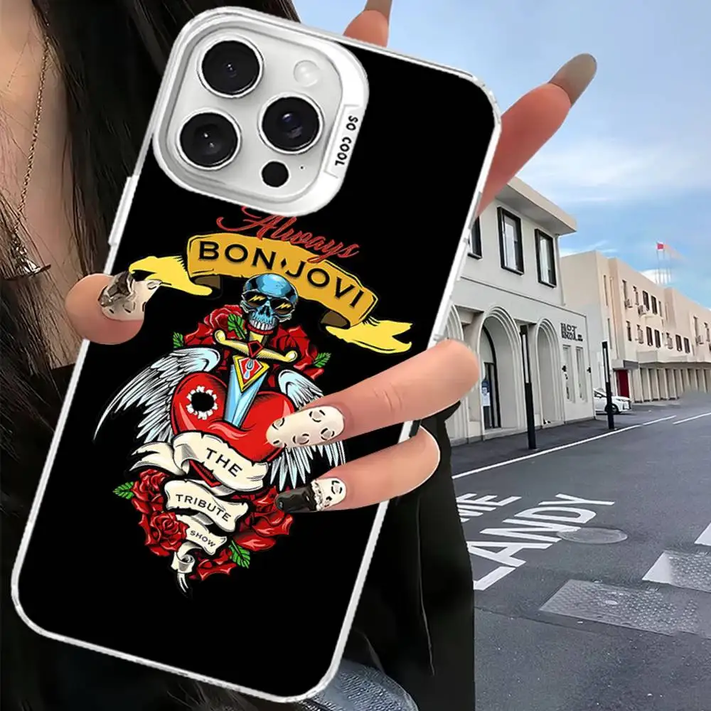 الكلاسيكية روك باند B-Bon J-Jovi جراب هاتف آيفون 17 16 15 14 13 12 11 برو ماكس ماتي للصدمات عودة مكافحة سقوط ماتي غطاء #5