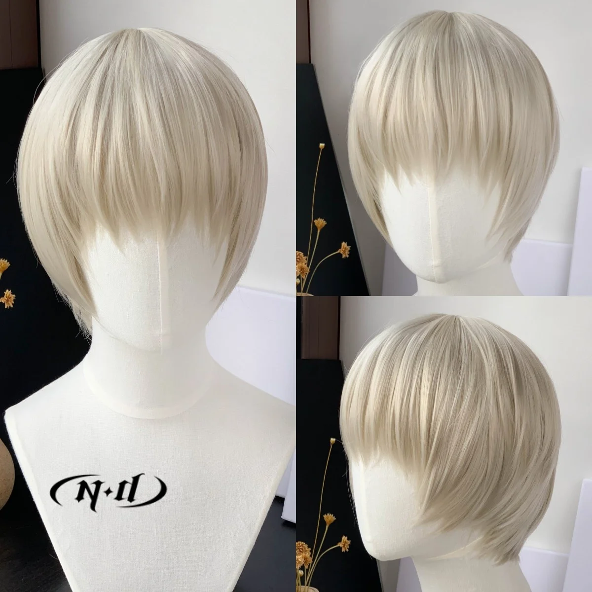 

ND Toge Inumaki Cosplay Wigs Hairpiece Jujutsu Kaisen Anime Cosplay Hair Wigs for Comic Con Coser Costume Party Heat Resistant