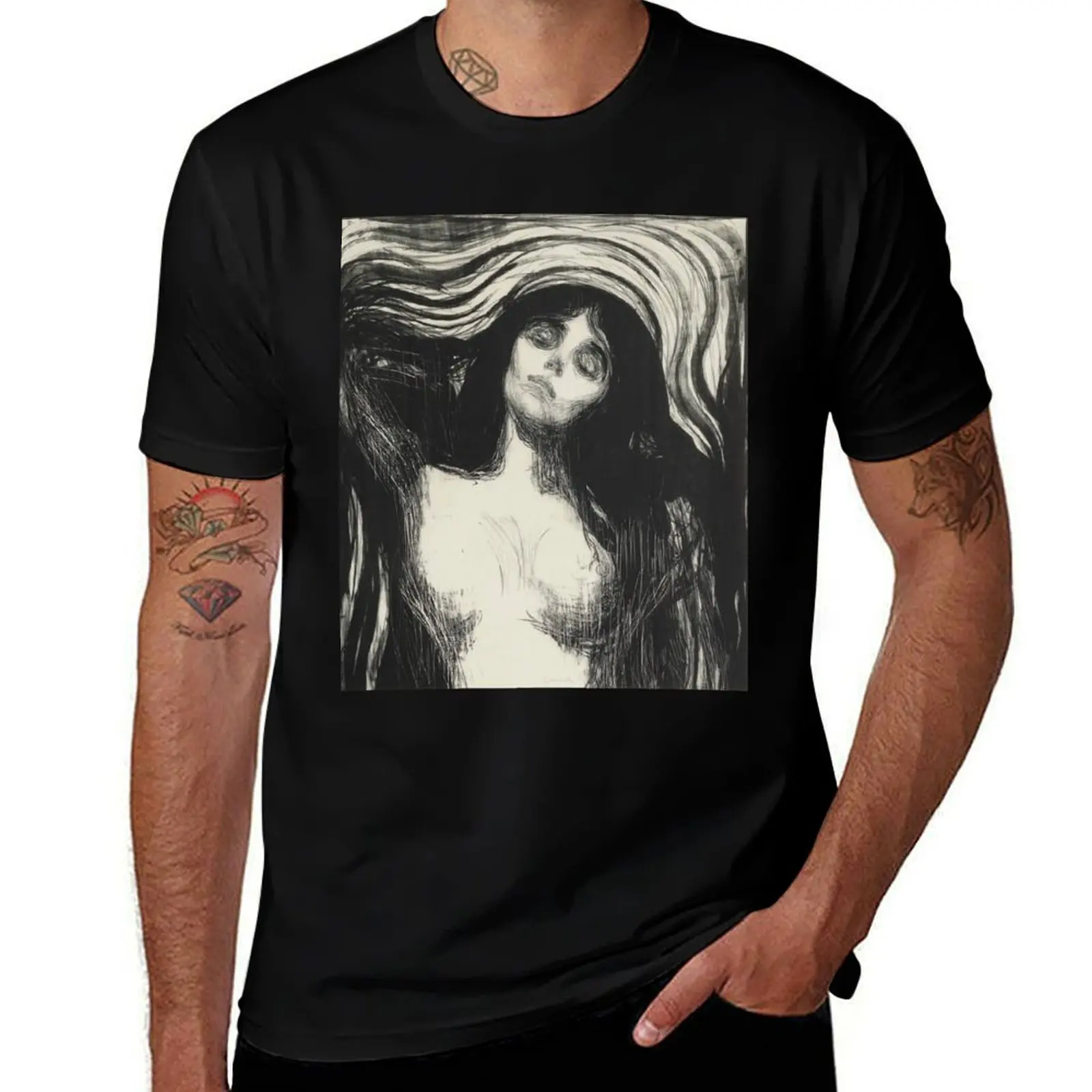 

The Madonna Edvard Munch T-Shirt t shirts designer cotton tshirt 100% T-Shirt