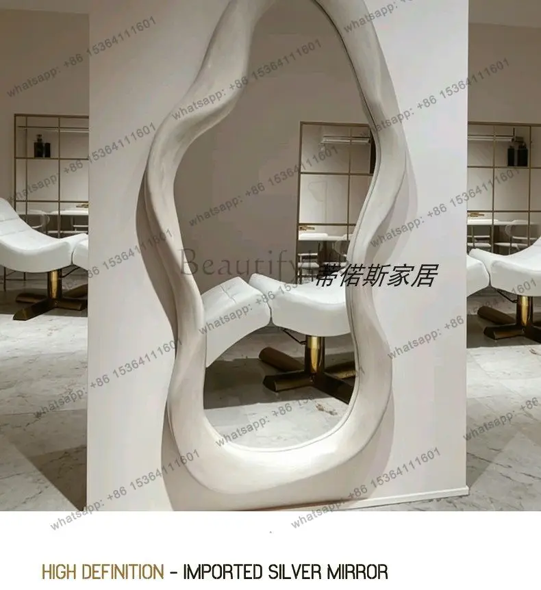 YJ Nordic classical irregular art full body mirror creative combination home special-shaped decorative mirror wall hanging