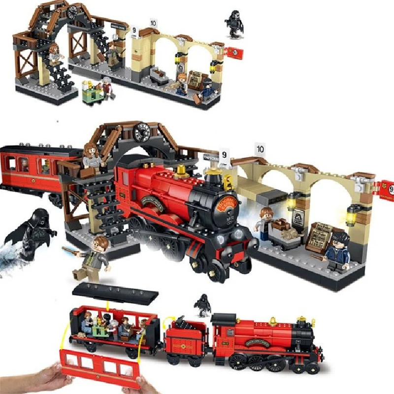 Magic Movie Series Express Train Creative and Versatile Creative Building Assembly Bricks Toys Kid Gifts Toys Christmas 75955