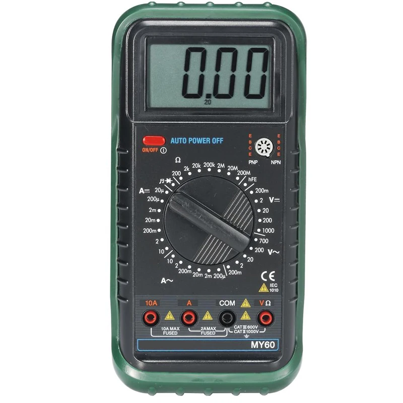 2026 Hot Sale MY68 Handheld LCD Auto/Manual Range DMM Digital Multimeter DC AC Voltage Current Ohm Capacitance Frequency Meter