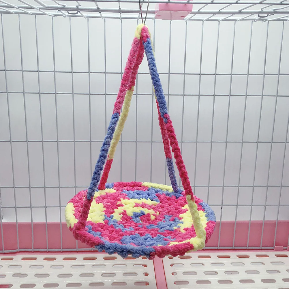 

Hamster Hand-Woven Hanging Nest Random Color Woolen Yarn Hammock Warm Small Animal Pet Bed Hanging Hamster Hammock