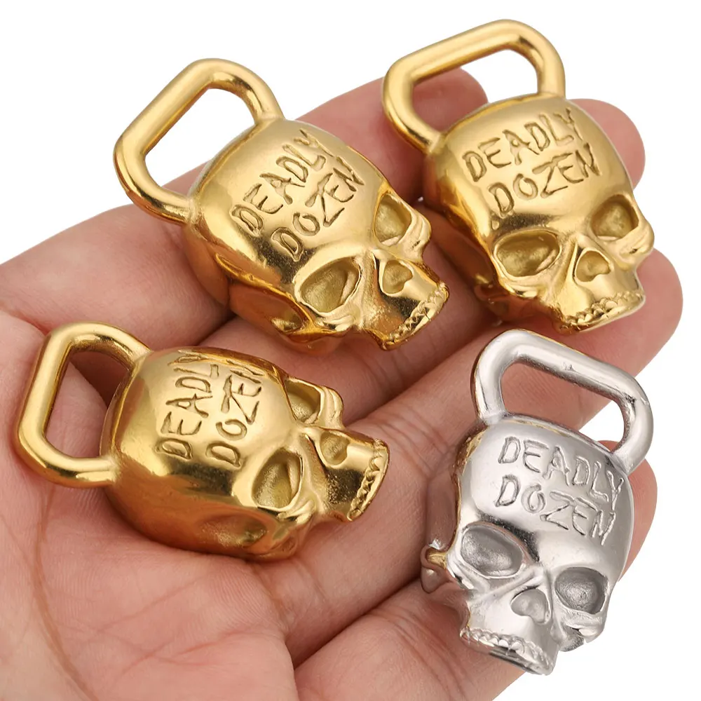 

2PCS Punk Gothic Large Skull Head Charms Pendant Metal Charm for Necklace Bracelet Crafts Jewellery Making Materials Accessories