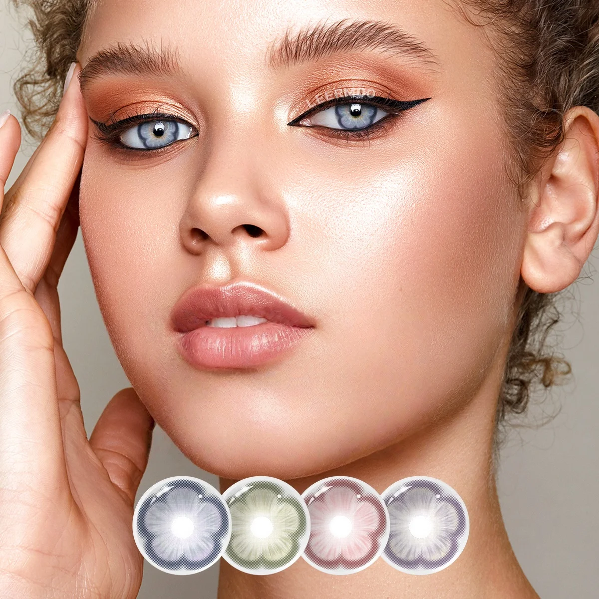 VISUASHOW Sukura Grüne Farbige Kontaktlinsen - Kleinpupillige Grüne Linse 6-Monatliche Tragbarkeit Augenlinsen für Beauty Make-up Kosmetik