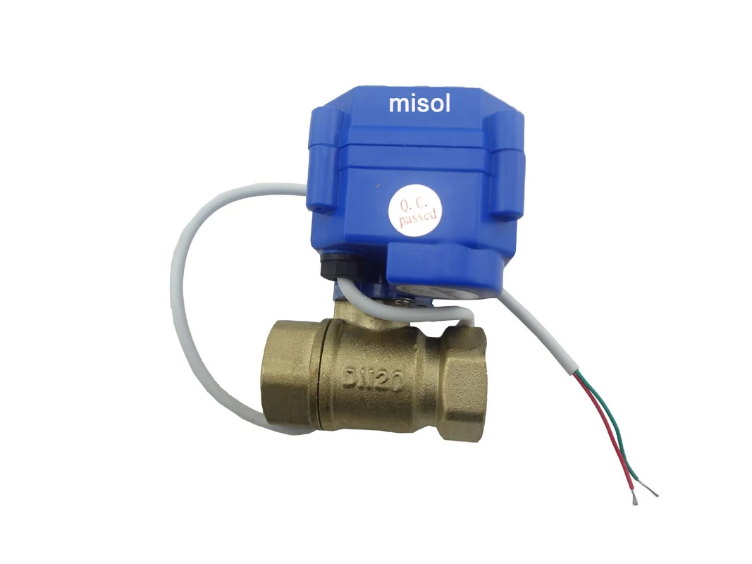 motorized valve, brass, 2way, DN20, 12V, CR04