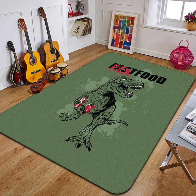 C-Cartoon dinosaur Printed Carpet Fashion Yoga Mat Non-Slip Carpet Bedroom Decoration Outdoor Carpet Bedroom Birthday Gift