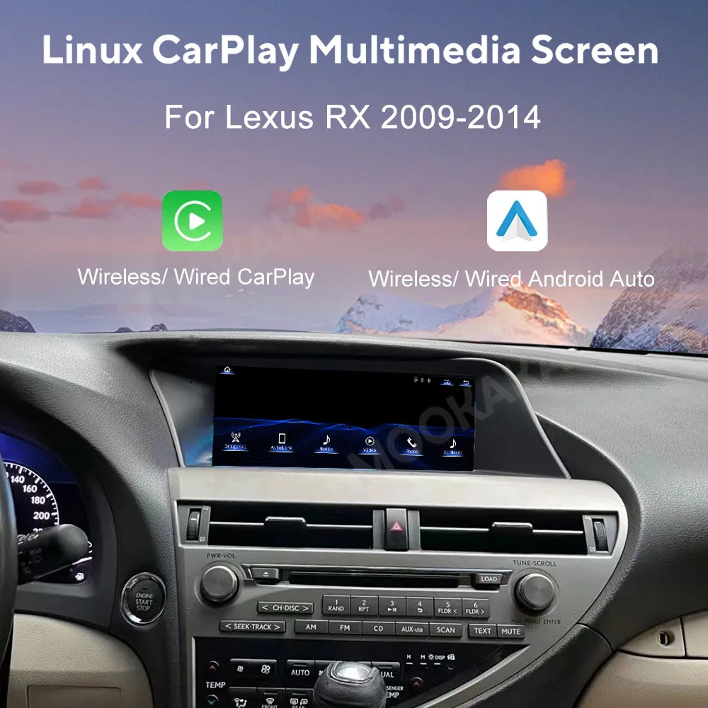 10.25'' Car Radio For Lexus RX270 RX350 RX450 2009-2014 Carplay Android Auto Multimedia Player GPS Navigation DSP Stereo Screen