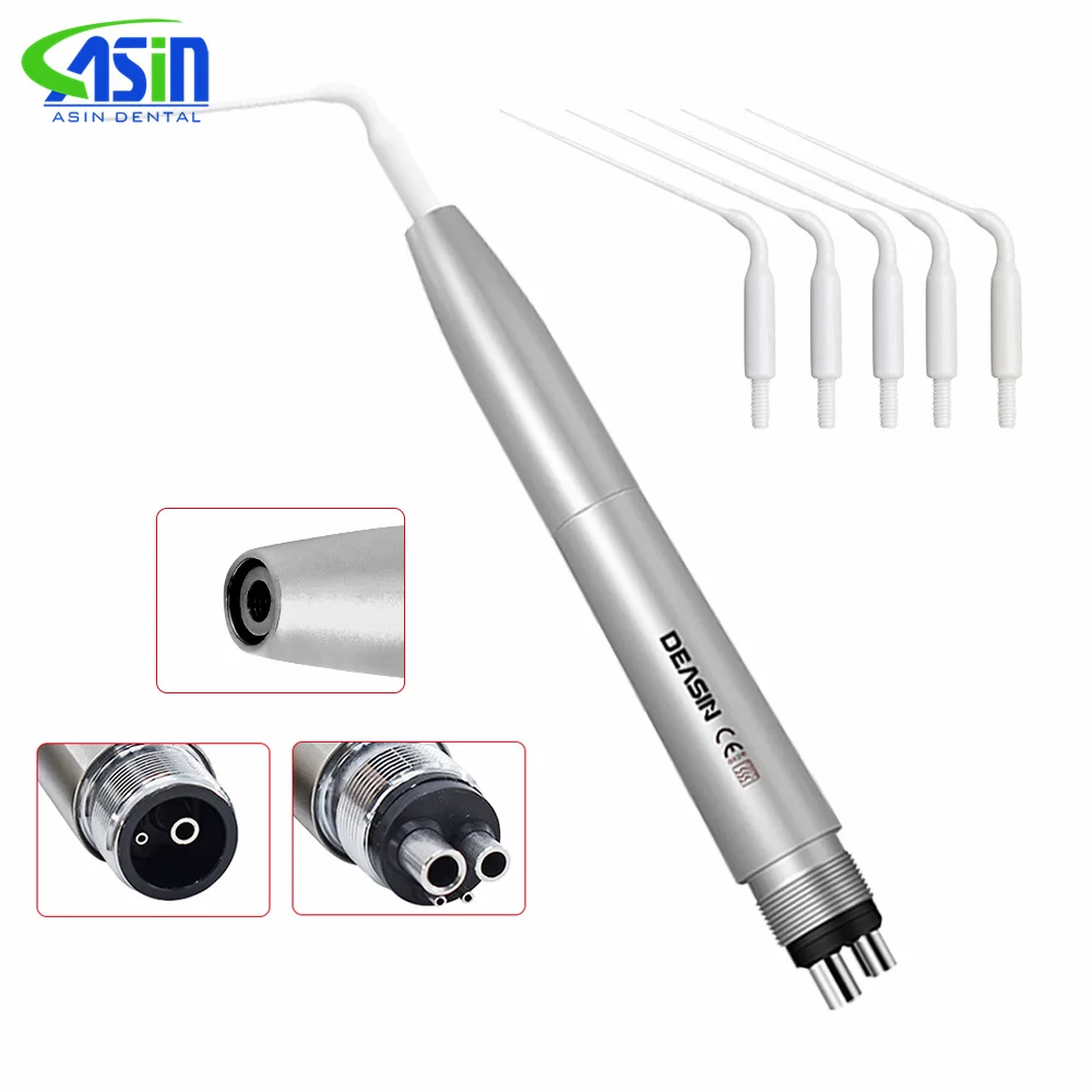 Dental scaler de ar ultrassônico com 3 dicas dente calculus removedor ferramenta limpeza handpiece whiten dentist lab