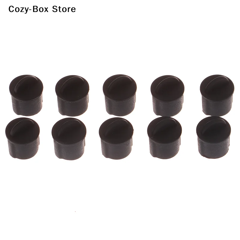 [ZY]Uxcell 10pcs Silicone BNC Anti-Dust Stopper Cap Cover for Female Jack Black Inside Install Dia 9.5 mm - 11 mm[ZY]