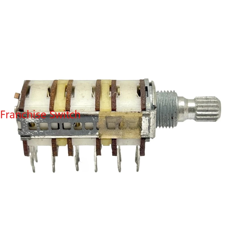 10PCS RK12 Six-line Potentiometer A10K*6 Axis Length 15MM Saw Tooth