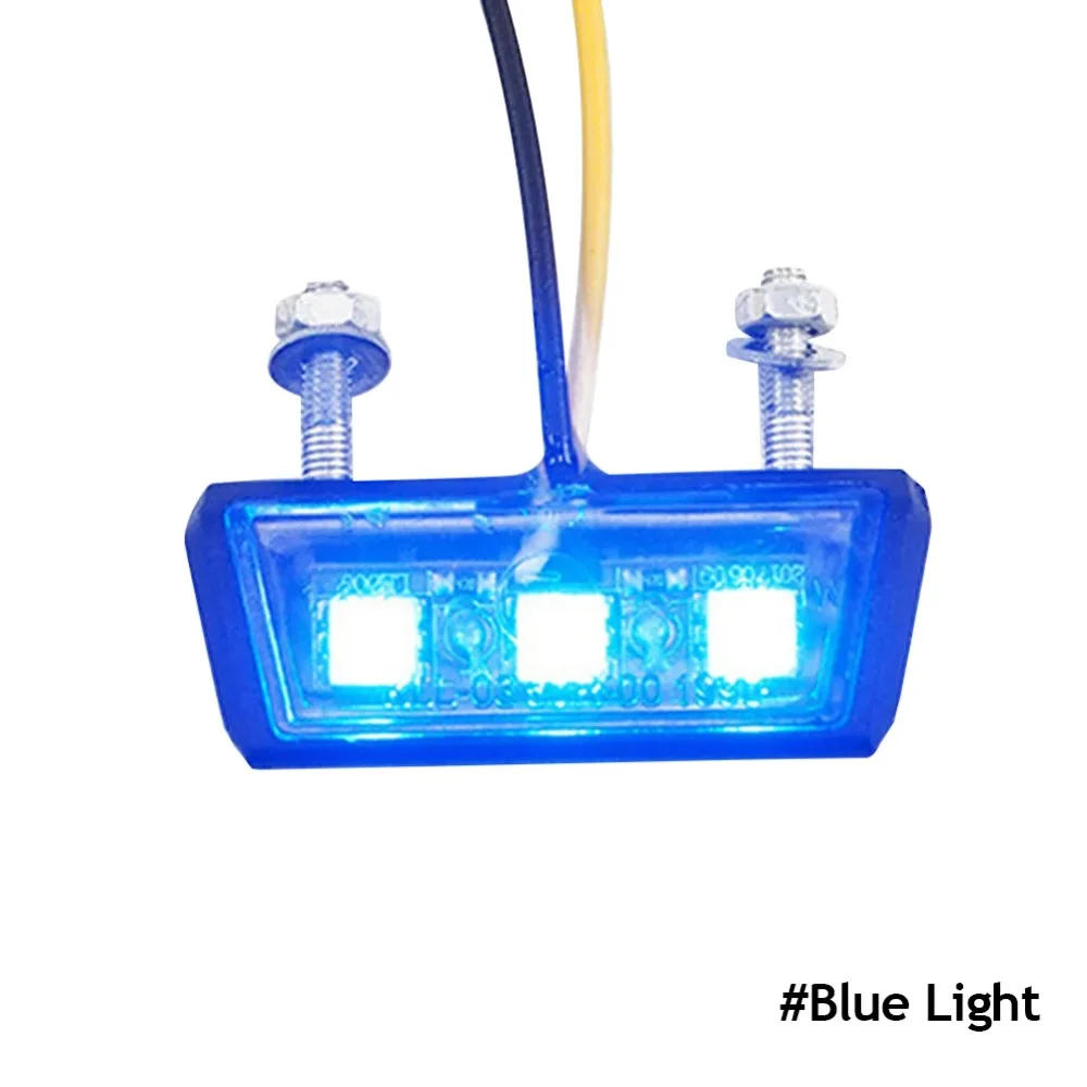 Durable 12V Motorcycle License Plate Light Waterproof Rear Lighting LED Rear Tail Lamp Taillight Motorcycle License Light