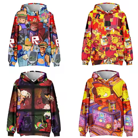 New Roblox Forsaken Gubby Creative Cartoon Trendy 3D Printing Anime Peripheral Hooded Sweatshirt Hoodie for Boy and Girl Gifts