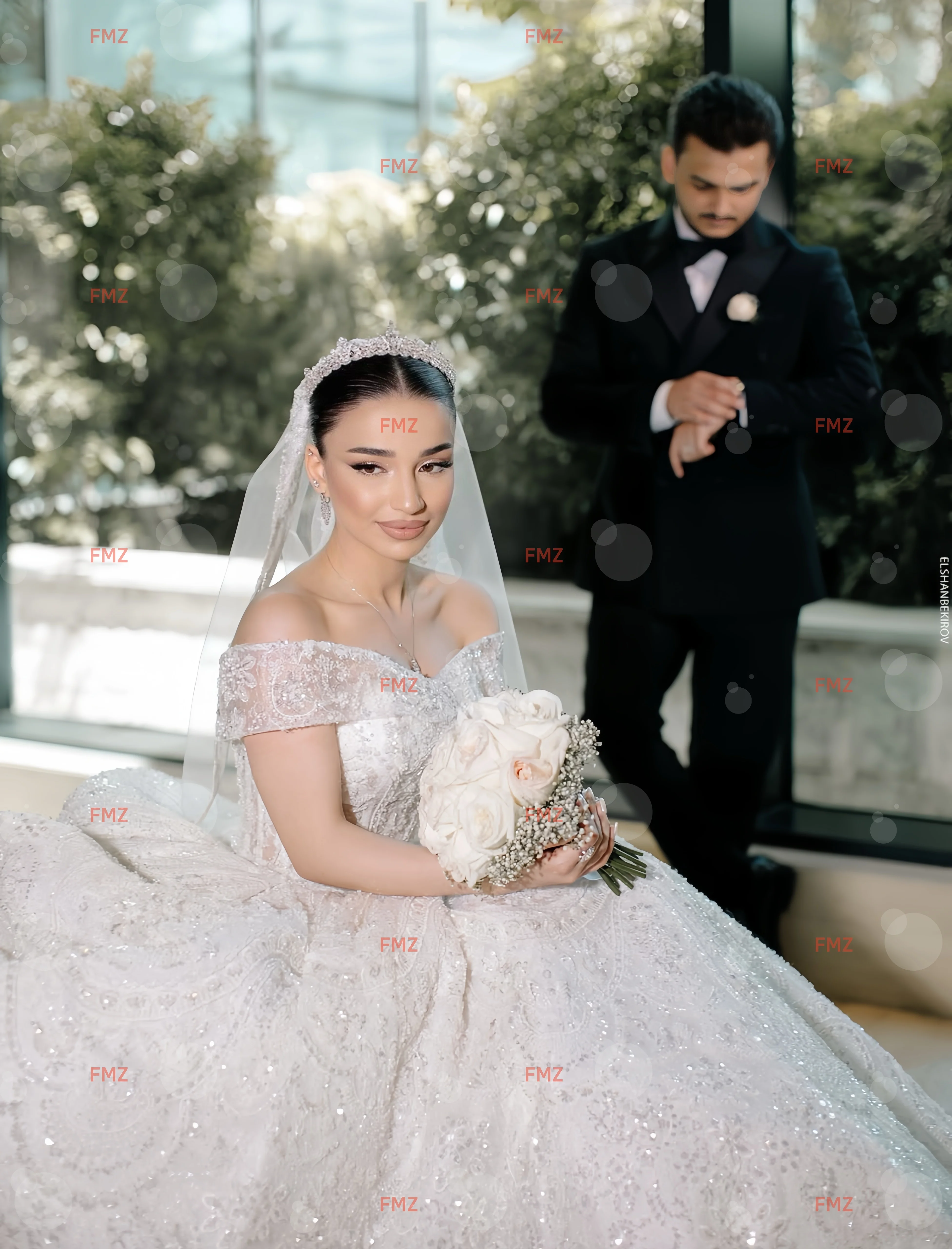 Maßgeschneidertes, ärmelloses Ballkleid mit süßem Kragen und Perlen, luxuriöses Hochzeitskleid, Vestidos de Novia, Amanda Novias, Amanda Novias, offiziell