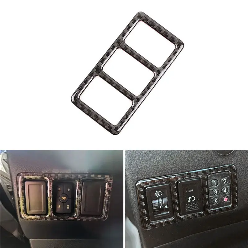 Car Styling Interior Accessories Headlight Switch Panel Trim Cover For Suzuki Grand Vitara 2006 2007 2008-2013 Soft Carbon Fiber