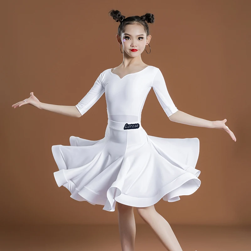 

Customized Children Latin Dance Dress Girls Ballroom Dresses Salsa Tango Skirt Practice Competition Stage Performance Costume