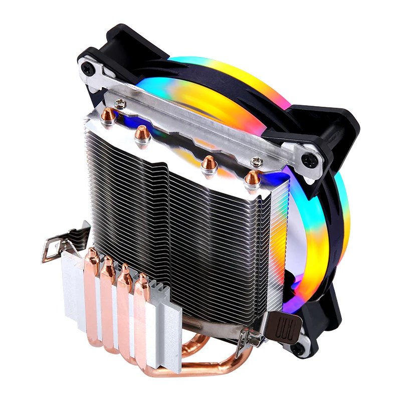 x79 x99 Processor Cooler 120mm Fan 4pin/PWM PC Horizontal Radiator 2/4 Heat Pipe Air-cooled install LGA2011 1200 115X AM3 AM4 i5 - Image 4