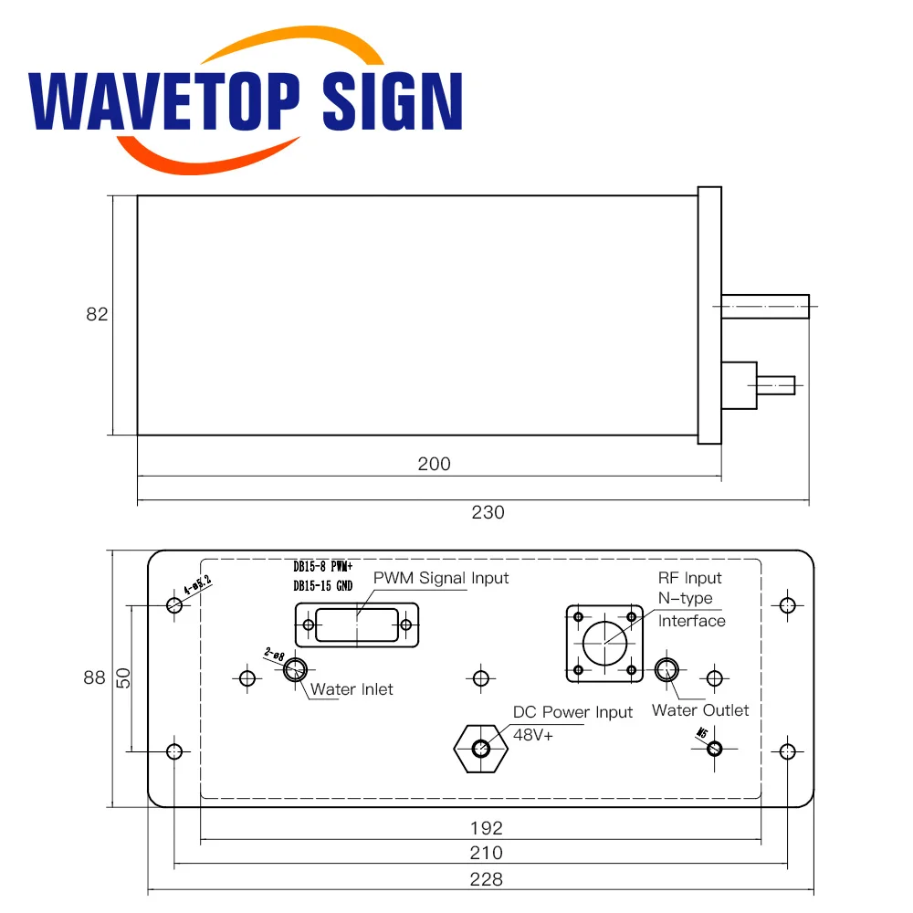 WaveTopSign 100W CO2 Laser Module T100 Series لآلة الوسم بالليزر Co2