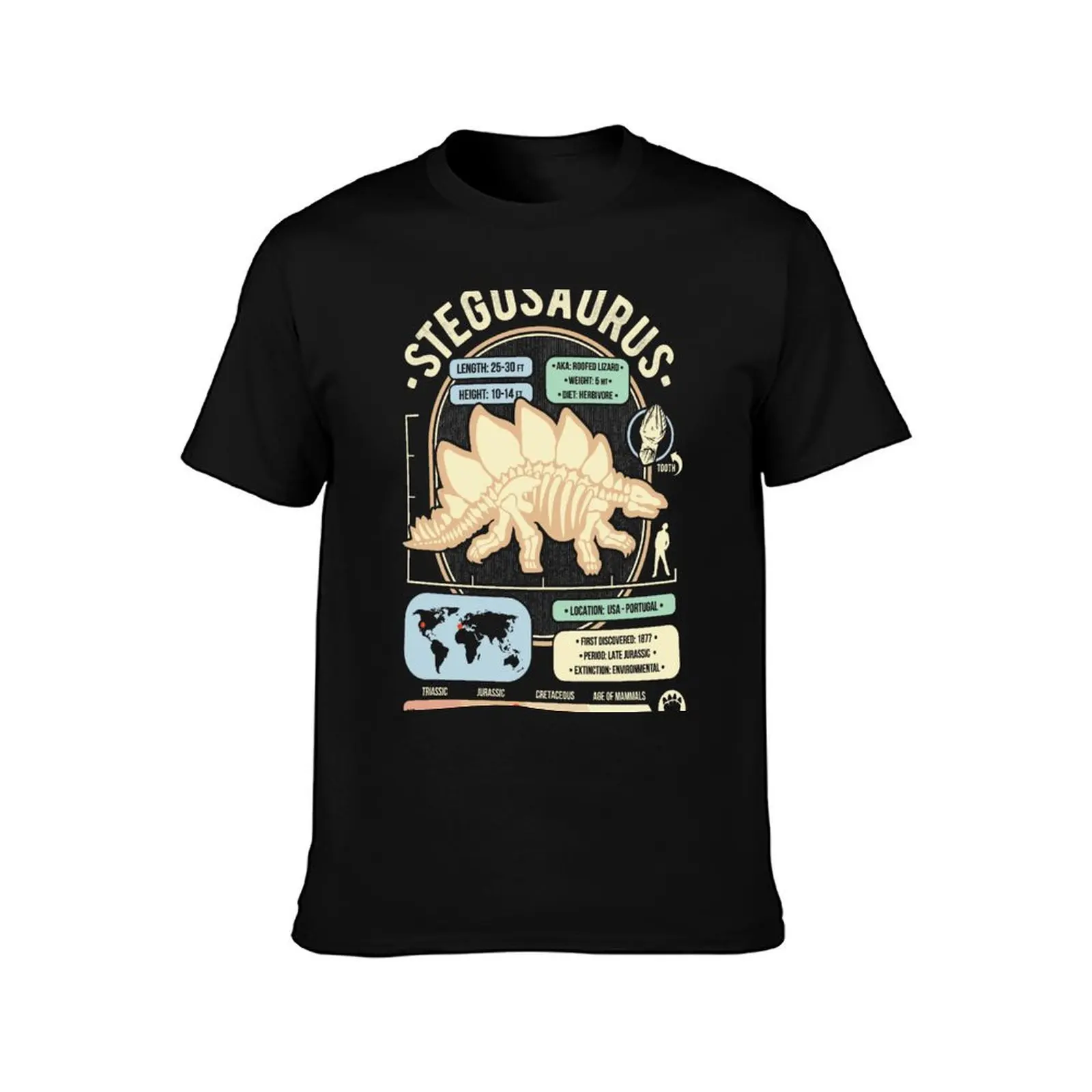 Dinosaur Facts - Stegosaurus Science & Anatomy Gift T-Shirt Athletic Quick Dry T-Shirt for Men