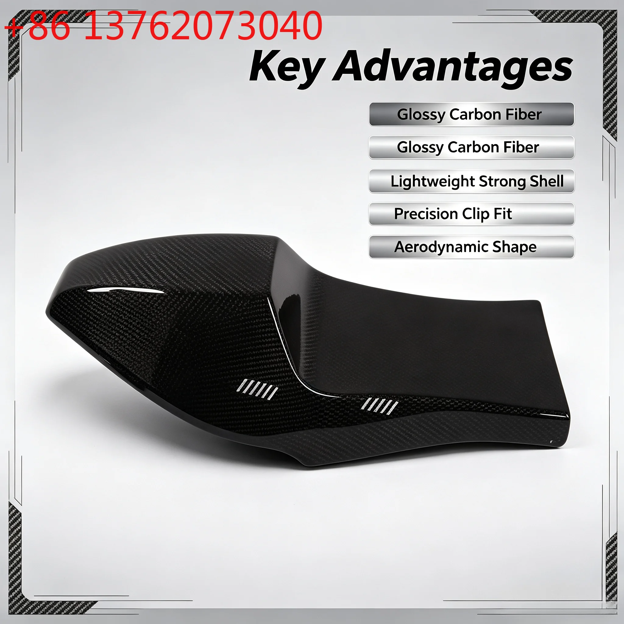 Fit K75 K100 Motorcycle Rear Seat Decorative Tail Cover, Bright Carbon Fiber, Cafe Racer Scrambler Custom Rear Seat Fairing