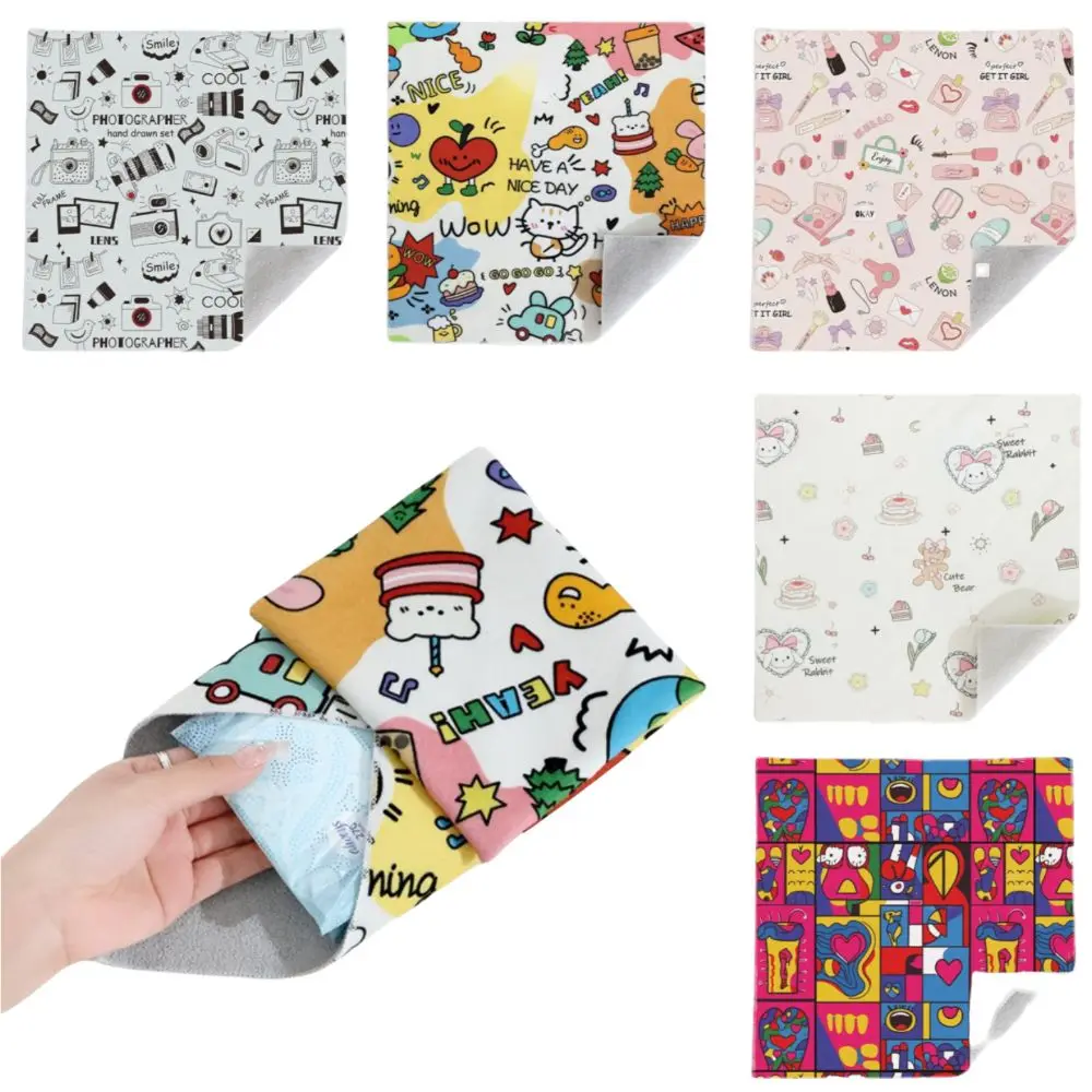 New New Hundred Sticker Cloth Silent Self-adhesive Camera Lens Organizer Cute Square Protection Bag Laptop Bag