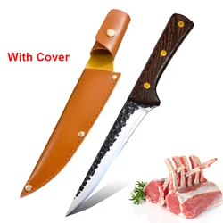 Utility Slicing Knife Barbecue Meat Fruit Fish Filleting Boning Knife Hand Forged Blade Wood Handle Kitchen Knives Chef Cooking