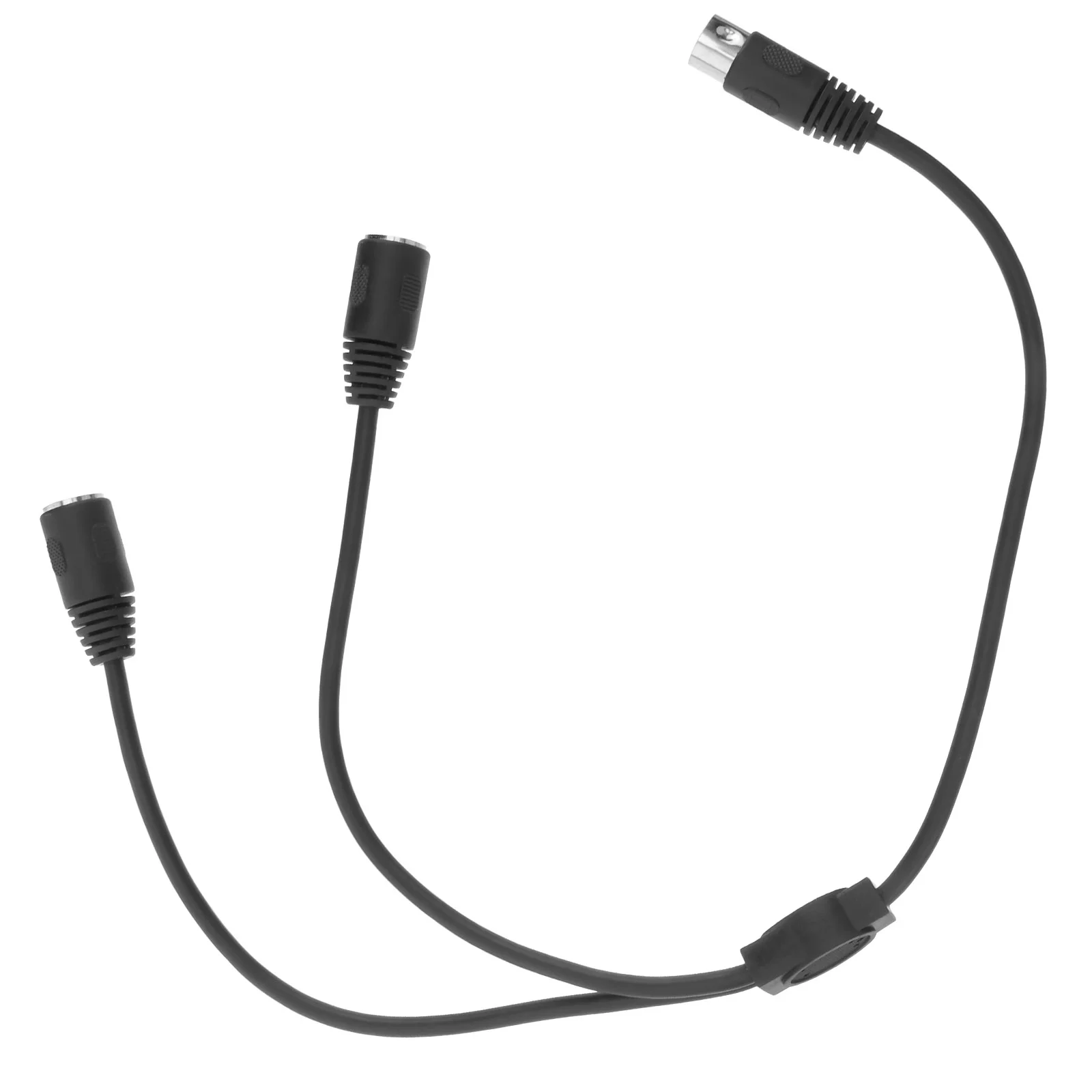 One Divided into Two Audio Cable for Synthesizer Line MIDI Black DIN 5-Pin Adapter Extension