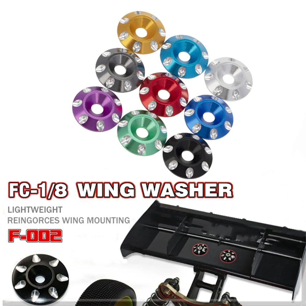 B78B-Metal Tail Wing M3 Countersunk Screws Washers For 1/10 Scale Off Road Buggy Monster Truck RC Dift Cars