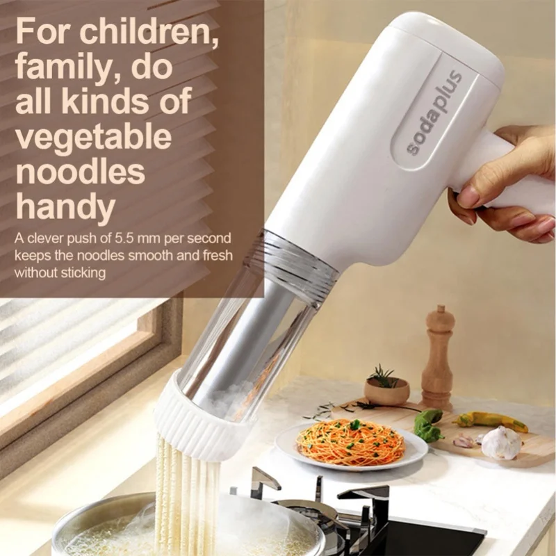Automatic Pasta Maker Machine Handheld Electric Noodle Maker 6in 1 Cordless Portable Spaghetti Noodles Maker With Dough Cutter