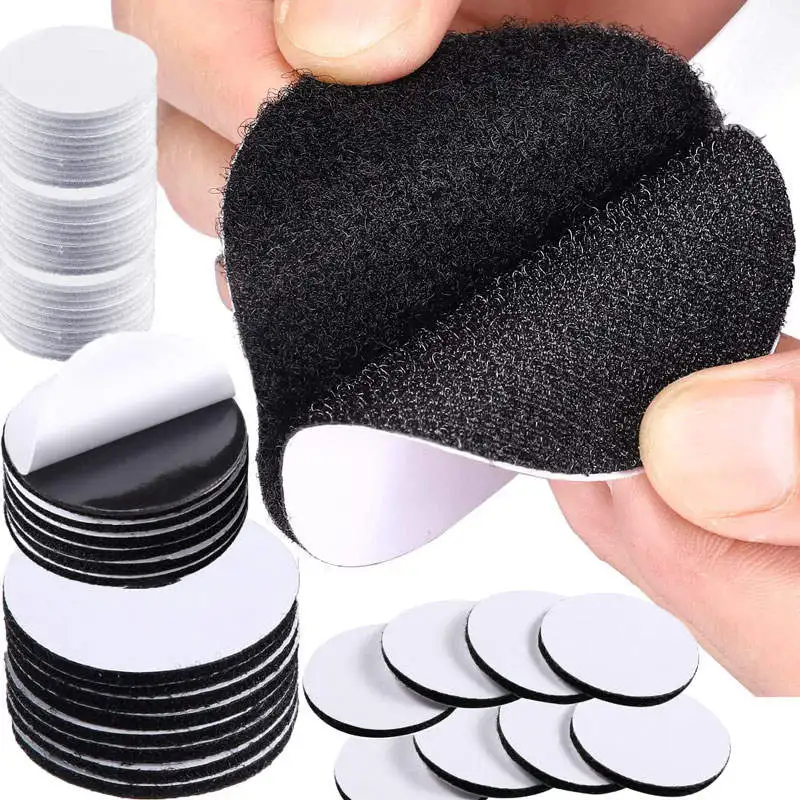5-20 pairs 60mm Strong Self Adhesive Fastener Hook and Loop Tape Sticky Dots Adhesive  Glue Tape for Bed Sofa Mat Carpet Sticker