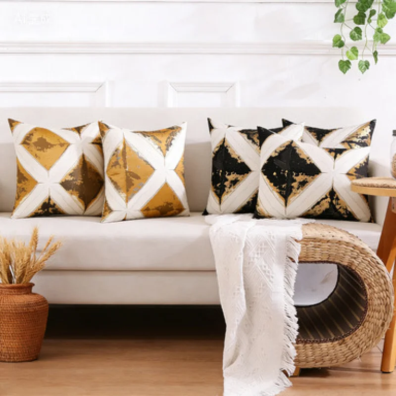 High Precision Jacquard Line Pillowcase Soft Comfortable Decorative Cushion Cover for Bedroom Living Room Home Decoration