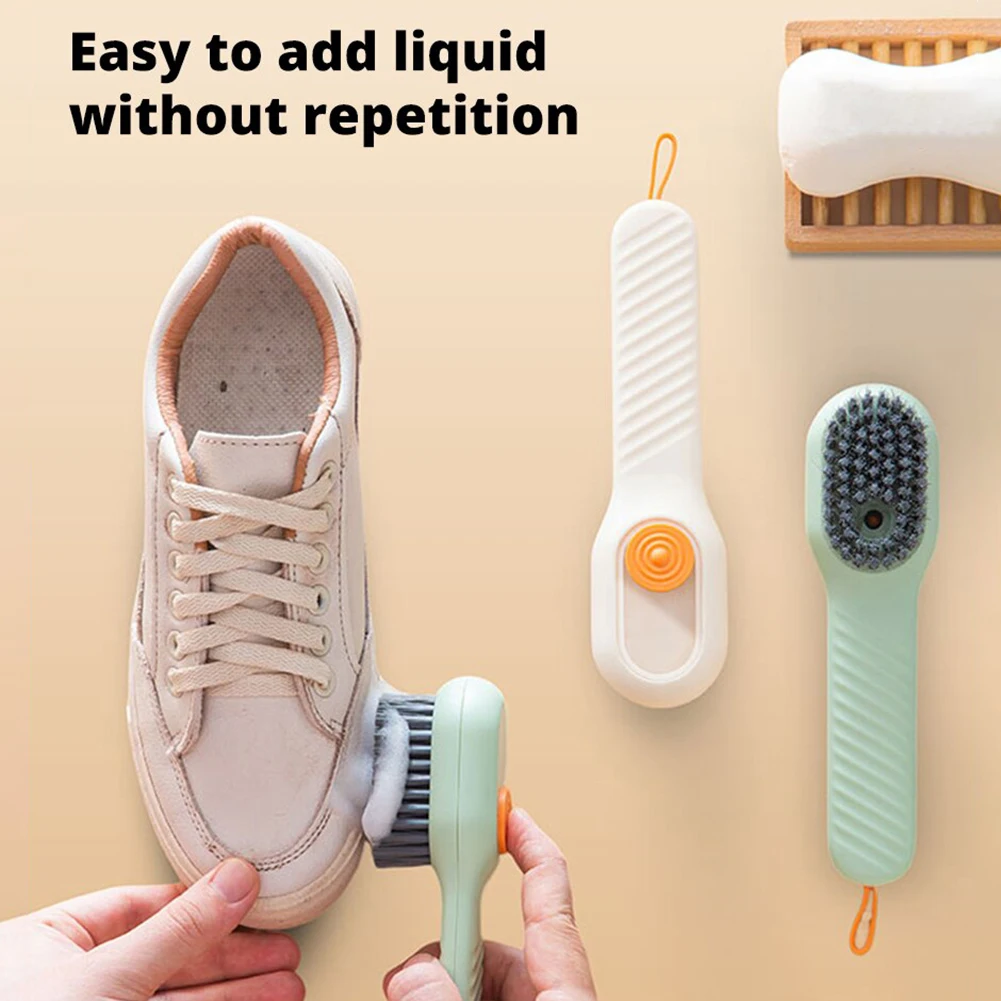 Long-Handled Shoe Brush With Hanging Holes Space-Saving Storage Washing Tool For Home Cleaning