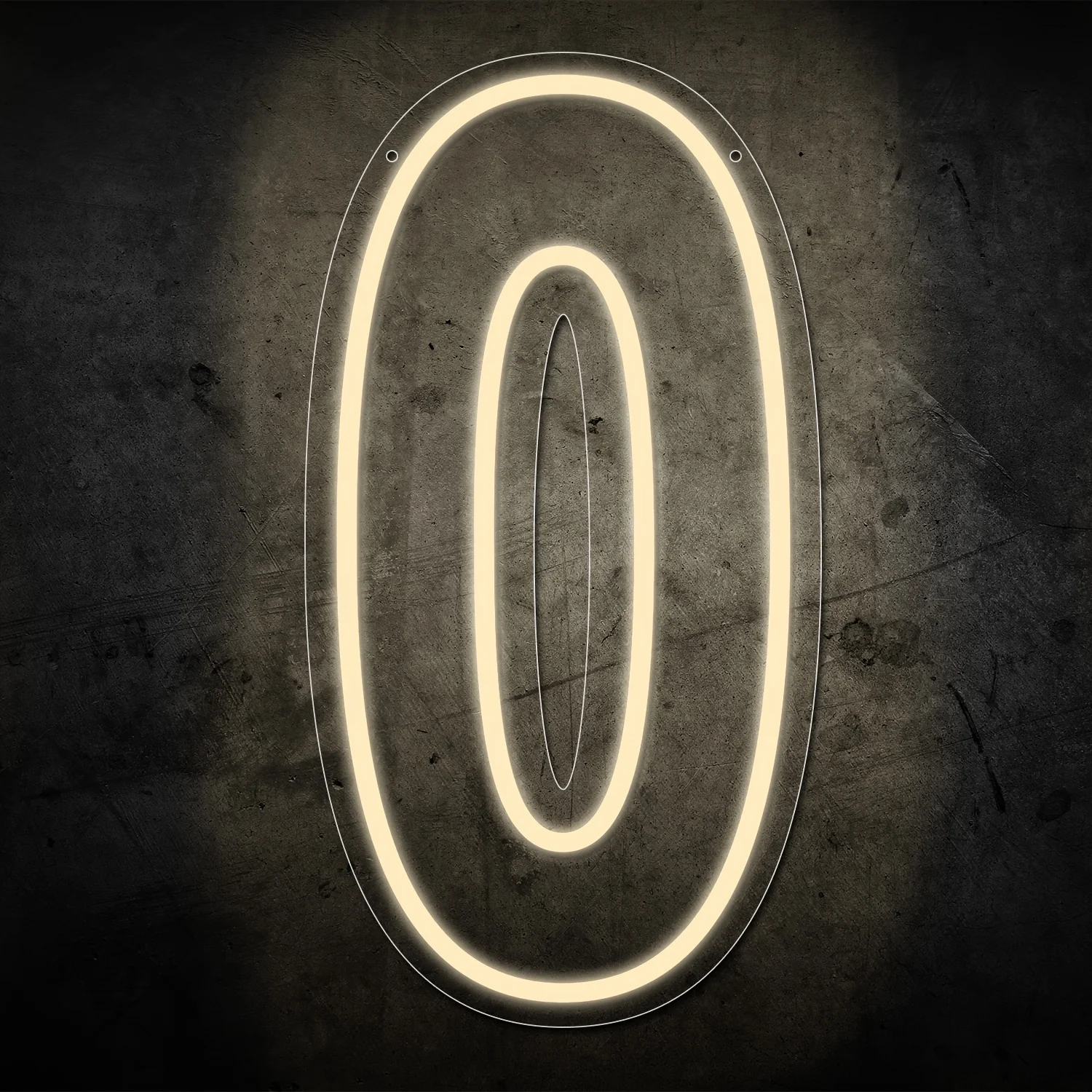 Large Number 0-9 Neon Sign - USB Powered with On/Off Switch - Wall-Mounted Plastic Decorative Light for Weddings, Birthdays