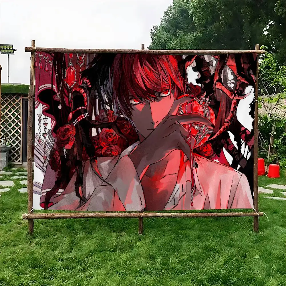 Japanese Manga Death Note Printed Large Flag Art Science Fiction Room Home Decor Banner