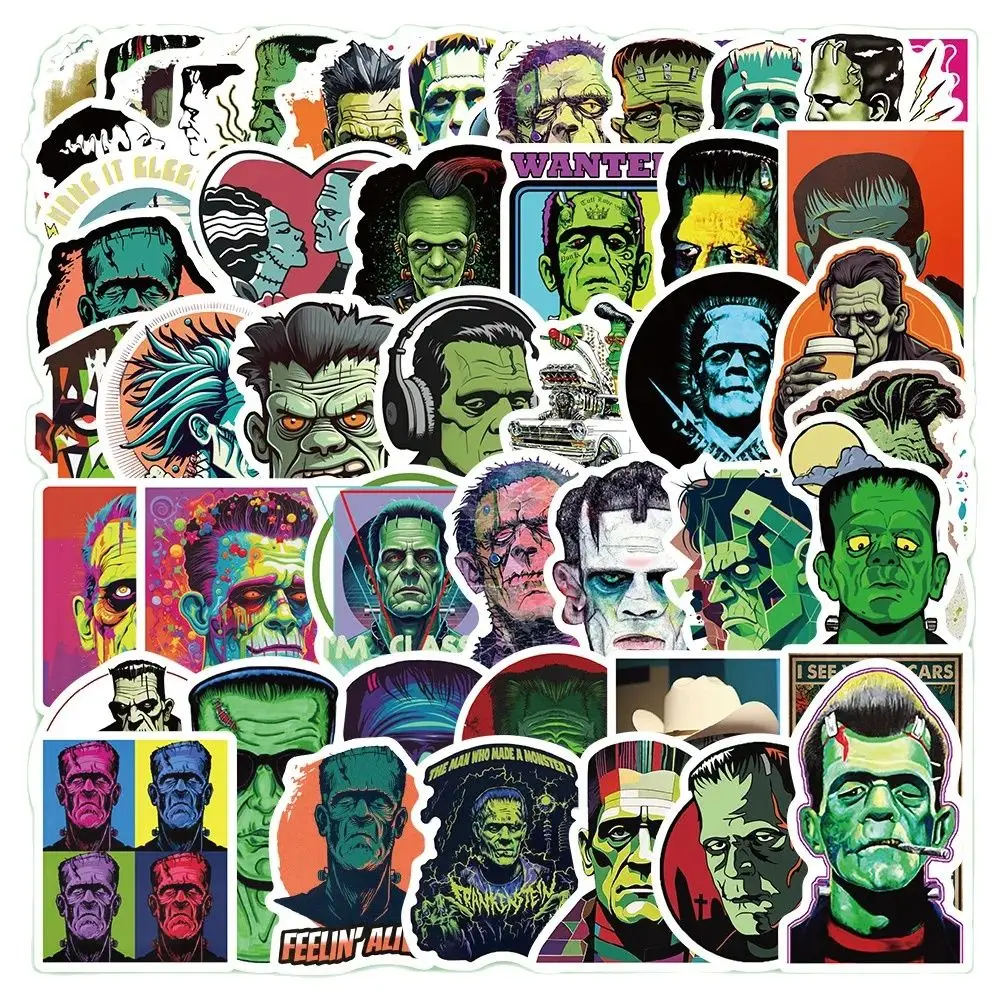 

52Pcs Frankenstein Stickers Frankenstein’s Monster DIY Stickers Scrapbooking Phone Luggage Skateboard Waterproof Decals
