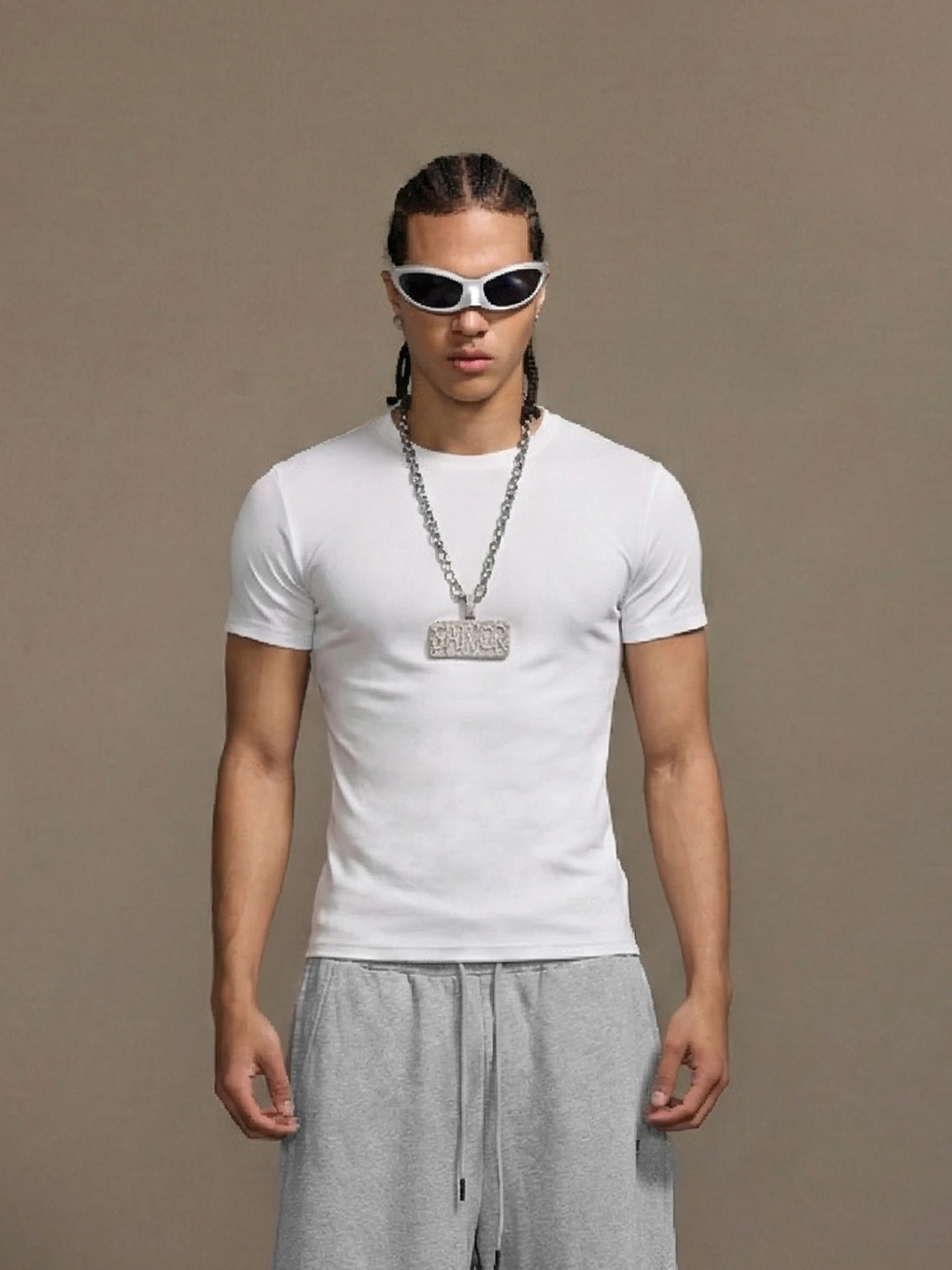 

Ретро-футболка с коротким рукавом и вышивкой, из хлопкового материала, похожего на нейлон, износостойкая, с круглым вырезом, базовая модель.